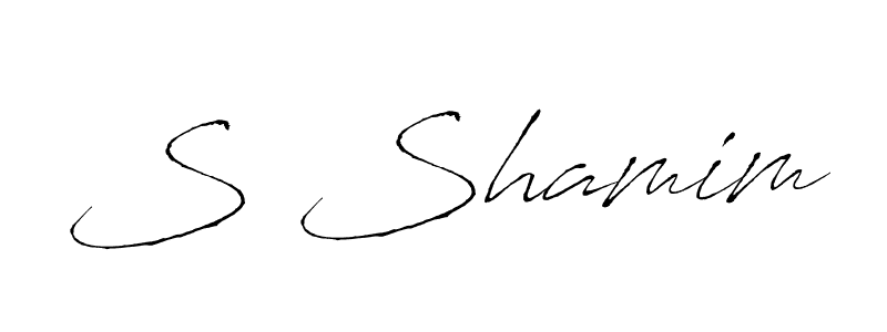 This is the best signature style for the S Shamim name. Also you like these signature font (Antro_Vectra). Mix name signature. S Shamim signature style 6 images and pictures png
