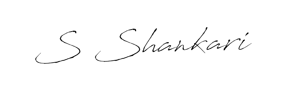 How to make S Shankari name signature. Use Antro_Vectra style for creating short signs online. This is the latest handwritten sign. S Shankari signature style 6 images and pictures png