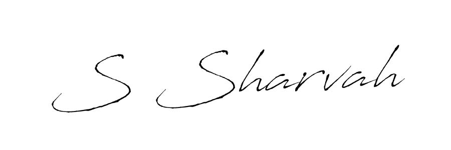 The best way (Antro_Vectra) to make a short signature is to pick only two or three words in your name. The name S Sharvah include a total of six letters. For converting this name. S Sharvah signature style 6 images and pictures png