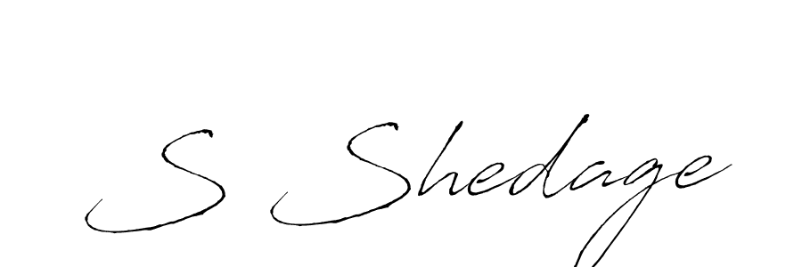 Create a beautiful signature design for name S Shedage. With this signature (Antro_Vectra) fonts, you can make a handwritten signature for free. S Shedage signature style 6 images and pictures png