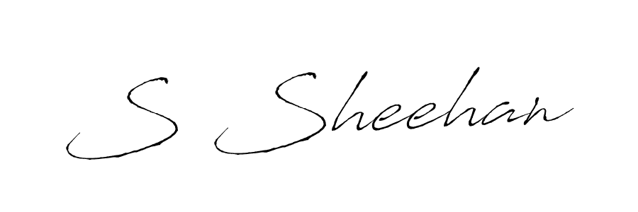 Create a beautiful signature design for name S Sheehan. With this signature (Antro_Vectra) fonts, you can make a handwritten signature for free. S Sheehan signature style 6 images and pictures png