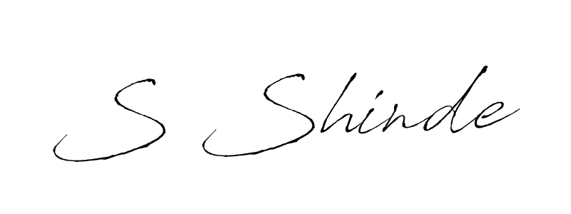 Use a signature maker to create a handwritten signature online. With this signature software, you can design (Antro_Vectra) your own signature for name S Shinde. S Shinde signature style 6 images and pictures png