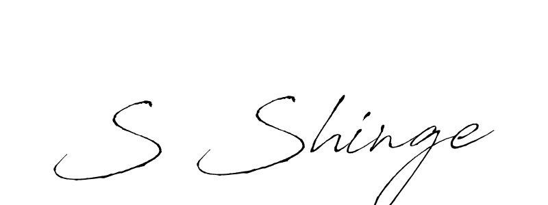 Create a beautiful signature design for name S Shinge. With this signature (Antro_Vectra) fonts, you can make a handwritten signature for free. S Shinge signature style 6 images and pictures png