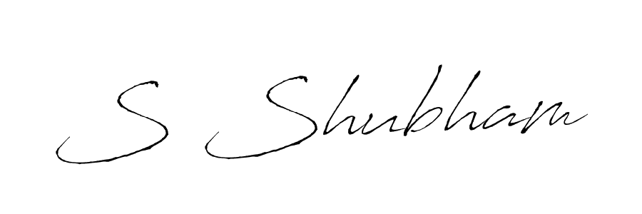 S Shubham stylish signature style. Best Handwritten Sign (Antro_Vectra) for my name. Handwritten Signature Collection Ideas for my name S Shubham. S Shubham signature style 6 images and pictures png