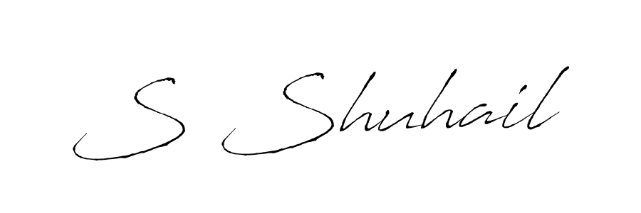 How to Draw S Shuhail signature style? Antro_Vectra is a latest design signature styles for name S Shuhail. S Shuhail signature style 6 images and pictures png