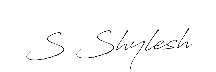Create a beautiful signature design for name S Shylesh. With this signature (Antro_Vectra) fonts, you can make a handwritten signature for free. S Shylesh signature style 6 images and pictures png