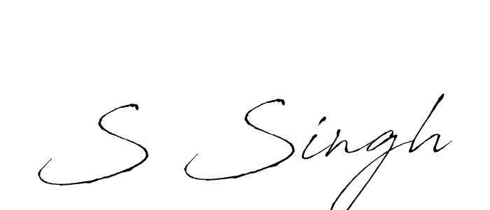 Design your own signature with our free online signature maker. With this signature software, you can create a handwritten (Antro_Vectra) signature for name S Singh. S Singh signature style 6 images and pictures png