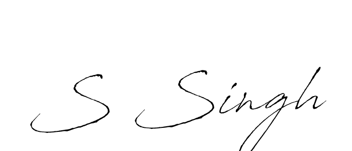 Design your own signature with our free online signature maker. With this signature software, you can create a handwritten (Antro_Vectra) signature for name S Singh. S Singh signature style 6 images and pictures png