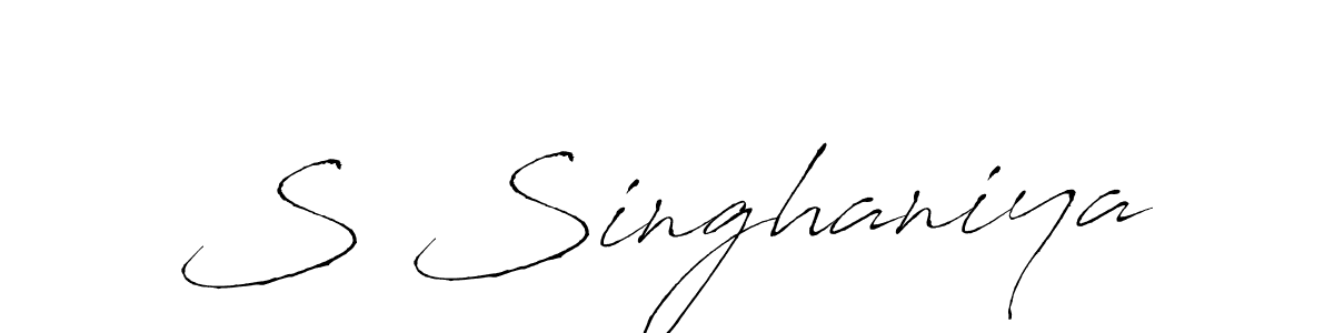 How to make S Singhaniya signature? Antro_Vectra is a professional autograph style. Create handwritten signature for S Singhaniya name. S Singhaniya signature style 6 images and pictures png