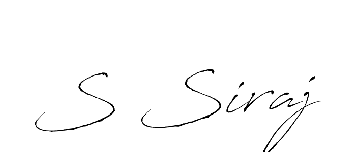 S Siraj stylish signature style. Best Handwritten Sign (Antro_Vectra) for my name. Handwritten Signature Collection Ideas for my name S Siraj. S Siraj signature style 6 images and pictures png