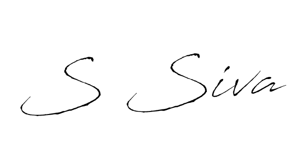 Make a beautiful signature design for name S Siva. With this signature (Antro_Vectra) style, you can create a handwritten signature for free. S Siva signature style 6 images and pictures png