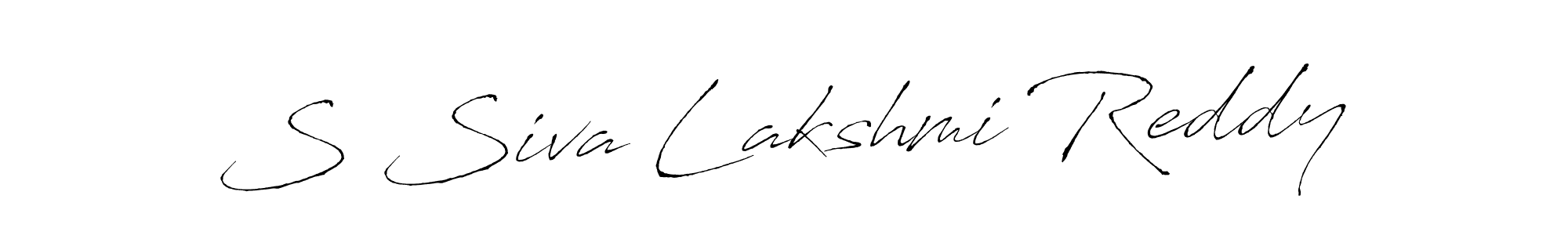 Create a beautiful signature design for name S Siva Lakshmi Reddy. With this signature (Antro_Vectra) fonts, you can make a handwritten signature for free. S Siva Lakshmi Reddy signature style 6 images and pictures png