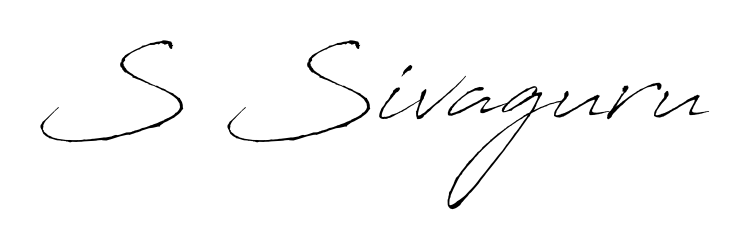 Stand out with a creative autograph for S Sivaguru. The Antro_Vectra styling blends modern aesthetics with classic signature flourishes. S Sivaguru signature style 6 images and pictures png