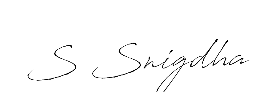 Create a beautiful signature design for name S Snigdha. With this signature (Antro_Vectra) fonts, you can make a handwritten signature for free. S Snigdha signature style 6 images and pictures png