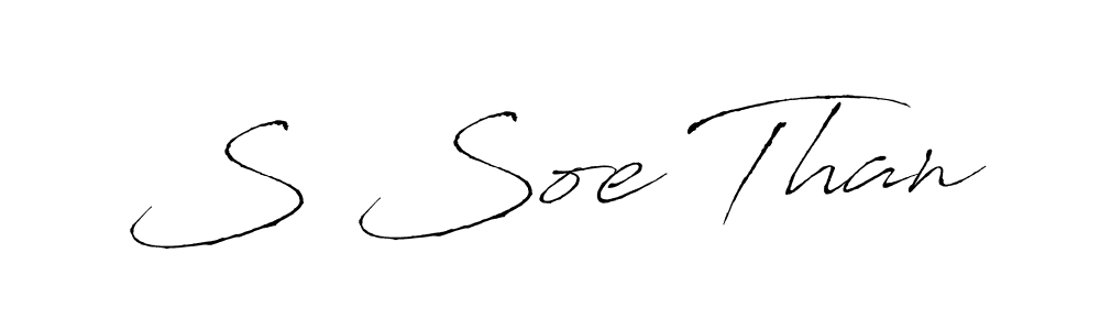 S Soe Than stylish signature style. Best Handwritten Sign (Antro_Vectra) for my name. Handwritten Signature Collection Ideas for my name S Soe Than. S Soe Than signature style 6 images and pictures png