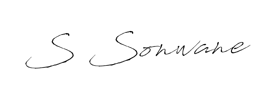 Make a beautiful signature design for name S Sonwane. With this signature (Antro_Vectra) style, you can create a handwritten signature for free. S Sonwane signature style 6 images and pictures png