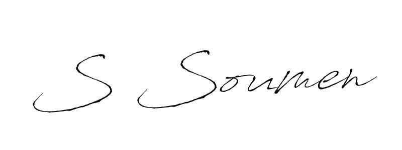 This is the best signature style for the S Soumen name. Also you like these signature font (Antro_Vectra). Mix name signature. S Soumen signature style 6 images and pictures png