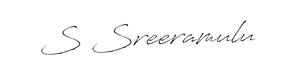 How to make S Sreeramulu name signature. Use Antro_Vectra style for creating short signs online. This is the latest handwritten sign. S Sreeramulu signature style 6 images and pictures png