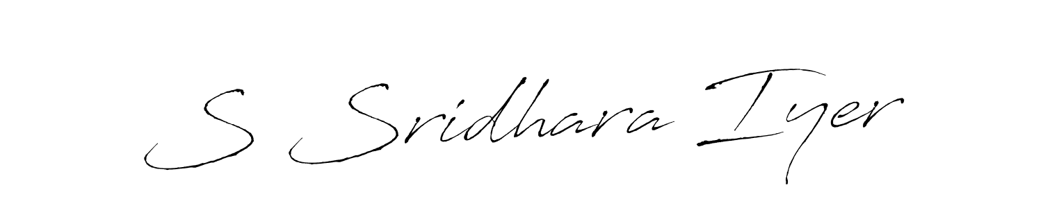 You should practise on your own different ways (Antro_Vectra) to write your name (S Sridhara Iyer) in signature. don't let someone else do it for you. S Sridhara Iyer signature style 6 images and pictures png