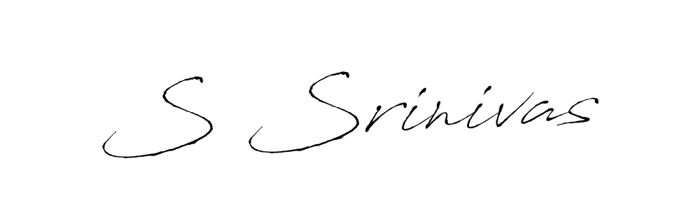 if you are searching for the best signature style for your name S Srinivas. so please give up your signature search. here we have designed multiple signature styles  using Antro_Vectra. S Srinivas signature style 6 images and pictures png