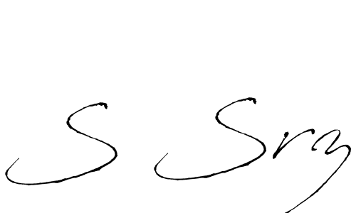 Make a beautiful signature design for name S Srz. With this signature (Antro_Vectra) style, you can create a handwritten signature for free. S Srz signature style 6 images and pictures png