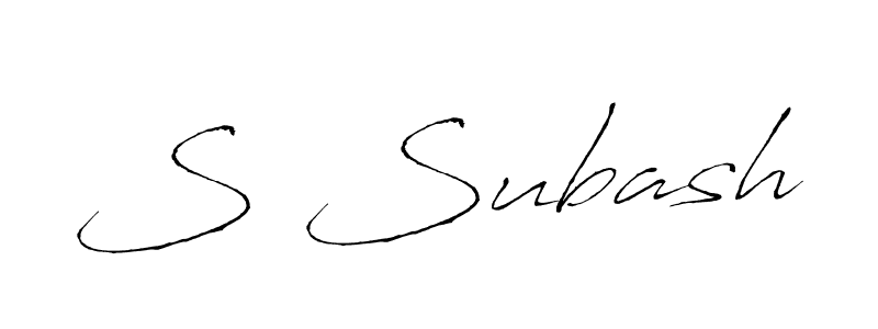 Antro_Vectra is a professional signature style that is perfect for those who want to add a touch of class to their signature. It is also a great choice for those who want to make their signature more unique. Get S Subash name to fancy signature for free. S Subash signature style 6 images and pictures png