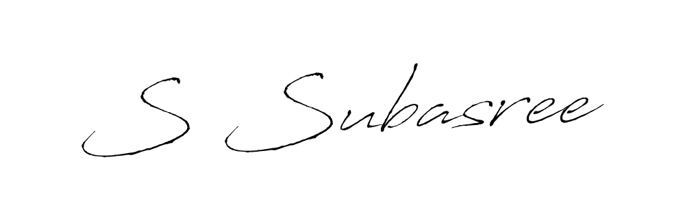 Also we have S Subasree name is the best signature style. Create professional handwritten signature collection using Antro_Vectra autograph style. S Subasree signature style 6 images and pictures png