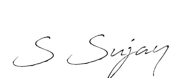 Antro_Vectra is a professional signature style that is perfect for those who want to add a touch of class to their signature. It is also a great choice for those who want to make their signature more unique. Get S Sujay name to fancy signature for free. S Sujay signature style 6 images and pictures png