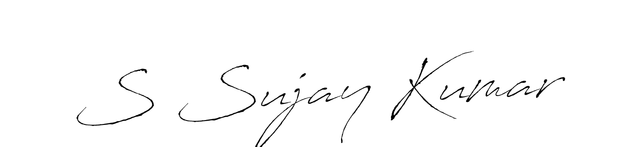 Create a beautiful signature design for name S Sujay Kumar. With this signature (Antro_Vectra) fonts, you can make a handwritten signature for free. S Sujay Kumar signature style 6 images and pictures png