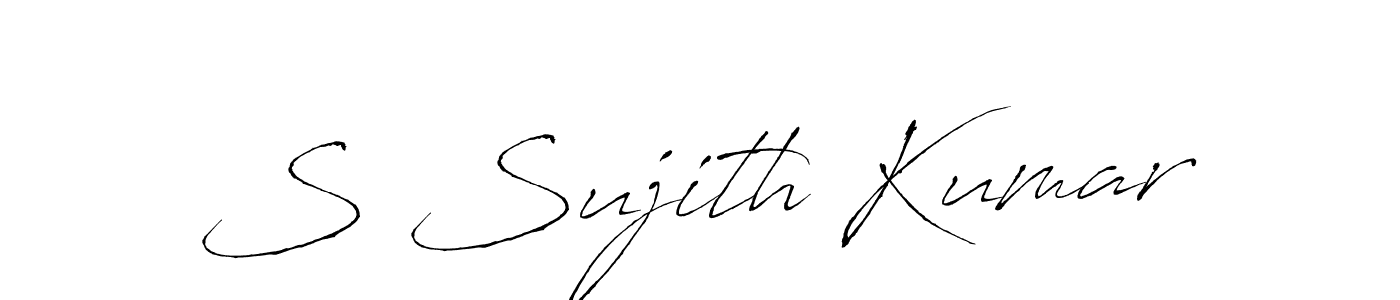 Design your own signature with our free online signature maker. With this signature software, you can create a handwritten (Antro_Vectra) signature for name S Sujith Kumar. S Sujith Kumar signature style 6 images and pictures png