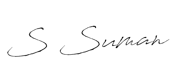 Also we have S Suman name is the best signature style. Create professional handwritten signature collection using Antro_Vectra autograph style. S Suman signature style 6 images and pictures png