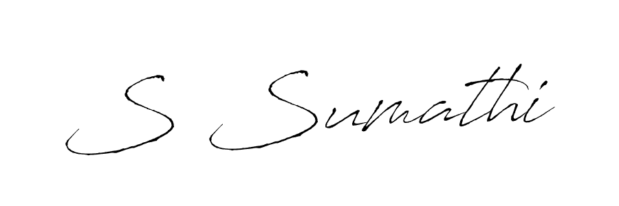 You should practise on your own different ways (Antro_Vectra) to write your name (S Sumathi) in signature. don't let someone else do it for you. S Sumathi signature style 6 images and pictures png