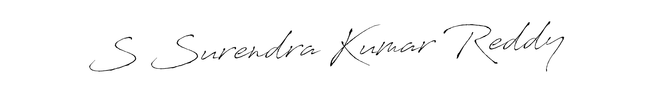 Create a beautiful signature design for name S Surendra Kumar Reddy. With this signature (Antro_Vectra) fonts, you can make a handwritten signature for free. S Surendra Kumar Reddy signature style 6 images and pictures png