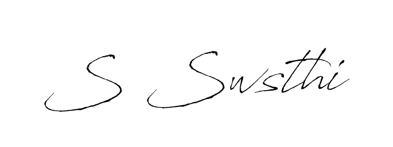 You should practise on your own different ways (Antro_Vectra) to write your name (S Swsthi) in signature. don't let someone else do it for you. S Swsthi signature style 6 images and pictures png