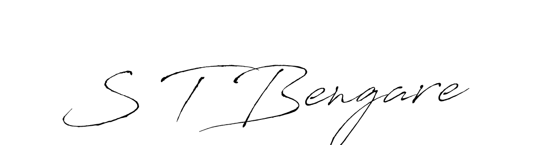 The best way (Antro_Vectra) to make a short signature is to pick only two or three words in your name. The name S T Bengare include a total of six letters. For converting this name. S T Bengare signature style 6 images and pictures png