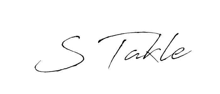 Create a beautiful signature design for name S Takle. With this signature (Antro_Vectra) fonts, you can make a handwritten signature for free. S Takle signature style 6 images and pictures png