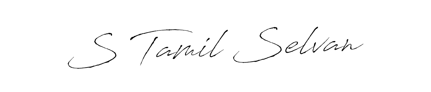 Make a beautiful signature design for name S Tamil Selvan. With this signature (Antro_Vectra) style, you can create a handwritten signature for free. S Tamil Selvan signature style 6 images and pictures png