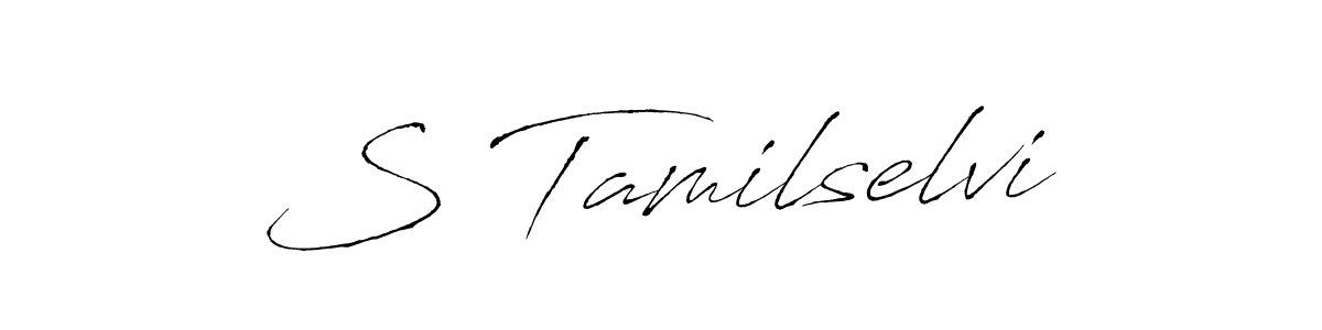 Similarly Antro_Vectra is the best handwritten signature design. Signature creator online .You can use it as an online autograph creator for name S Tamilselvi. S Tamilselvi signature style 6 images and pictures png