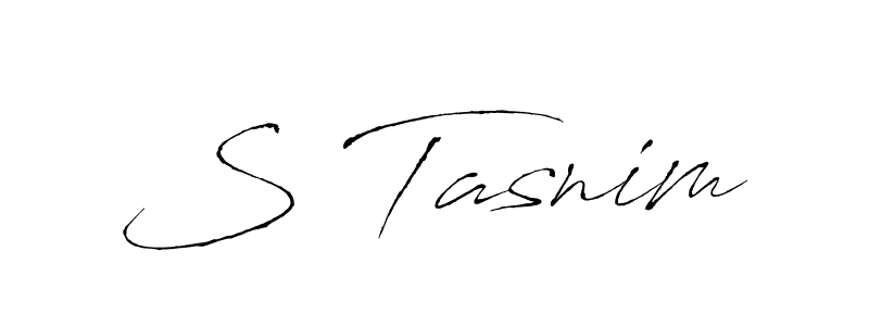 This is the best signature style for the S Tasnim name. Also you like these signature font (Antro_Vectra). Mix name signature. S Tasnim signature style 6 images and pictures png