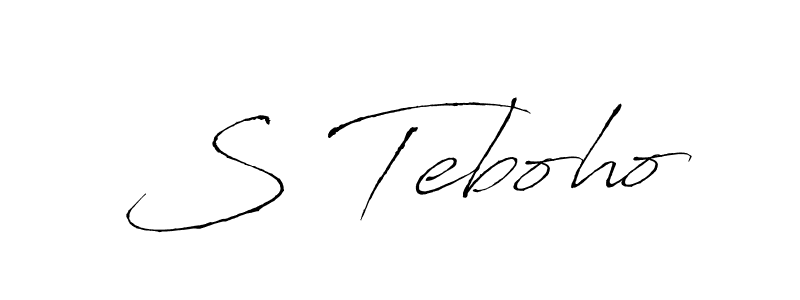 Make a beautiful signature design for name S Teboho. With this signature (Antro_Vectra) style, you can create a handwritten signature for free. S Teboho signature style 6 images and pictures png