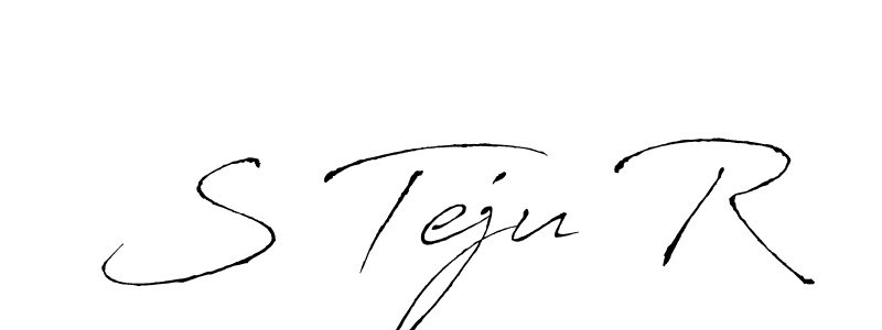 How to make S Teju R signature? Antro_Vectra is a professional autograph style. Create handwritten signature for S Teju R name. S Teju R signature style 6 images and pictures png