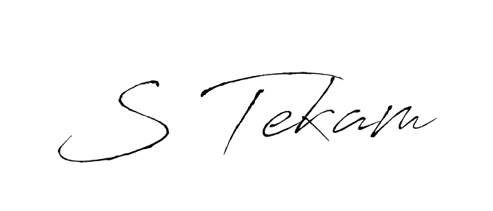 Also You can easily find your signature by using the search form. We will create S Tekam name handwritten signature images for you free of cost using Antro_Vectra sign style. S Tekam signature style 6 images and pictures png