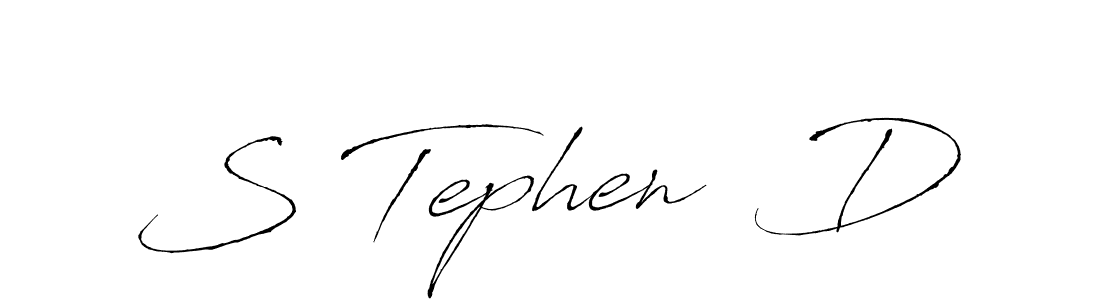 You should practise on your own different ways (Antro_Vectra) to write your name (S Tephen  D) in signature. don't let someone else do it for you. S Tephen  D signature style 6 images and pictures png