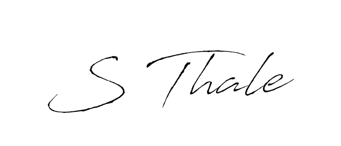 Make a beautiful signature design for name S Thale. With this signature (Antro_Vectra) style, you can create a handwritten signature for free. S Thale signature style 6 images and pictures png