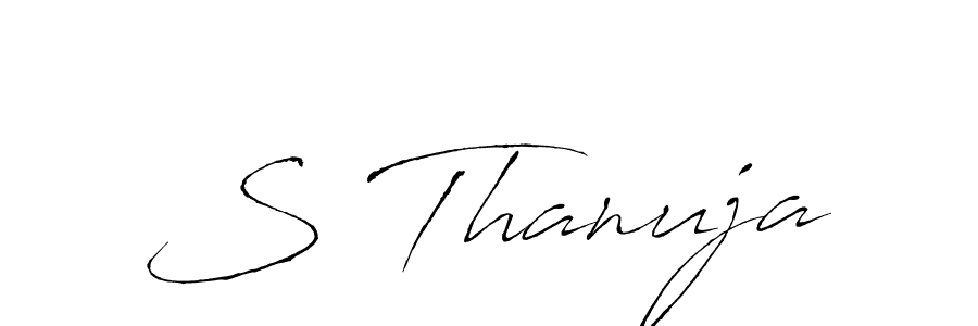Similarly Antro_Vectra is the best handwritten signature design. Signature creator online .You can use it as an online autograph creator for name S Thanuja. S Thanuja signature style 6 images and pictures png