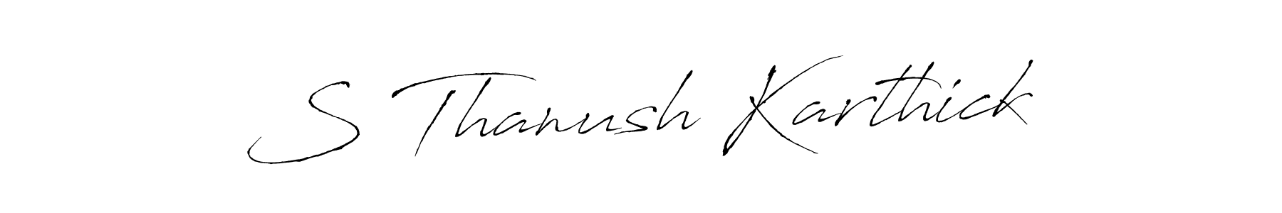 Design your own signature with our free online signature maker. With this signature software, you can create a handwritten (Antro_Vectra) signature for name S Thanush Karthick. S Thanush Karthick signature style 6 images and pictures png