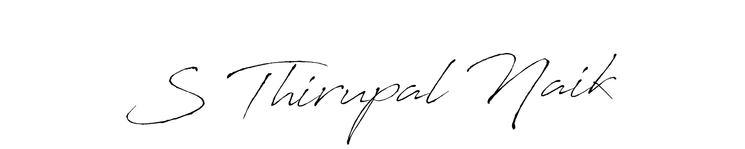 Use a signature maker to create a handwritten signature online. With this signature software, you can design (Antro_Vectra) your own signature for name S Thirupal Naik. S Thirupal Naik signature style 6 images and pictures png