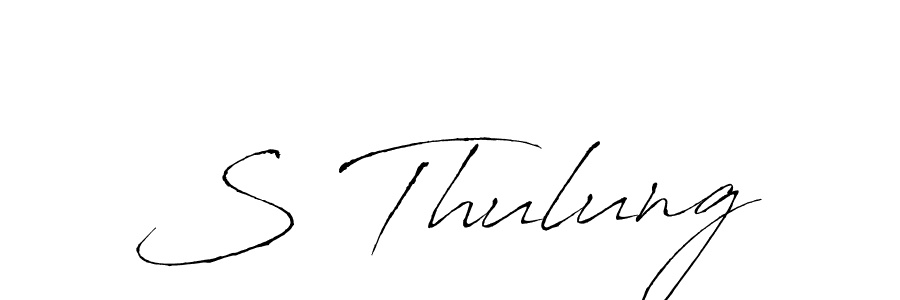 Also we have S Thulung name is the best signature style. Create professional handwritten signature collection using Antro_Vectra autograph style. S Thulung signature style 6 images and pictures png