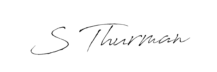 S Thurman stylish signature style. Best Handwritten Sign (Antro_Vectra) for my name. Handwritten Signature Collection Ideas for my name S Thurman. S Thurman signature style 6 images and pictures png