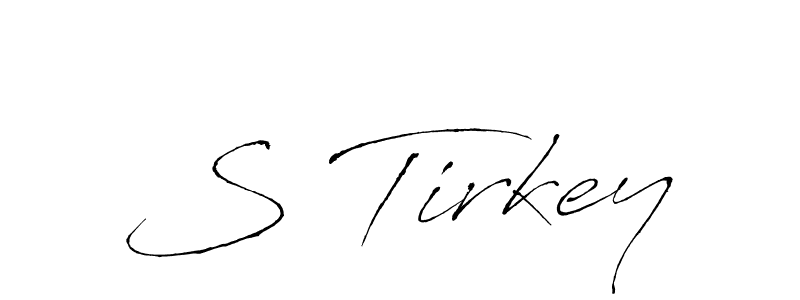 The best way (Antro_Vectra) to make a short signature is to pick only two or three words in your name. The name S Tirkey include a total of six letters. For converting this name. S Tirkey signature style 6 images and pictures png
